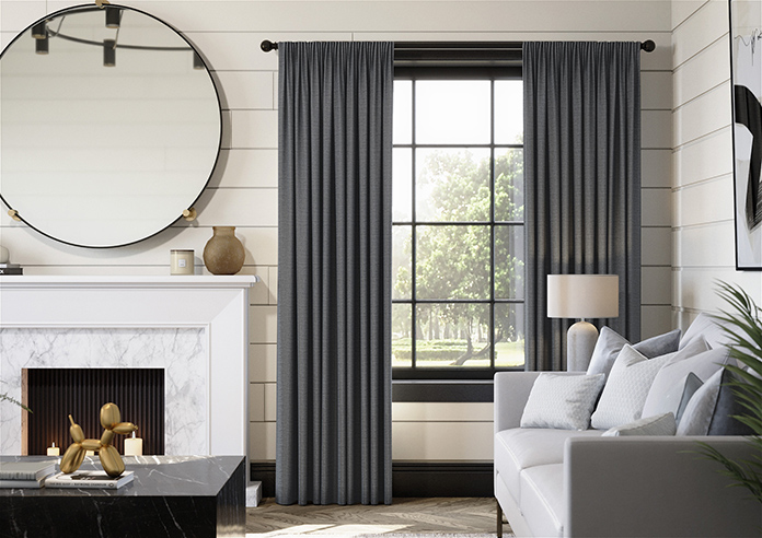 Stockholm, Anthracite - Made to Measure Curtains - Image 3